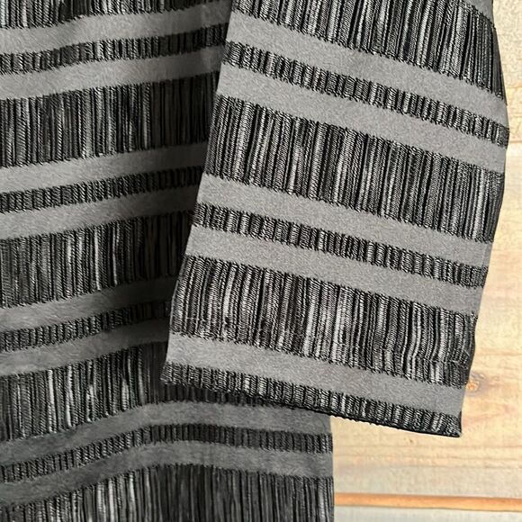 Gestuz Size 38, XS  Smocking Mini Satin Black Dress Long Sleeves NWOT - Picture 3 of 12